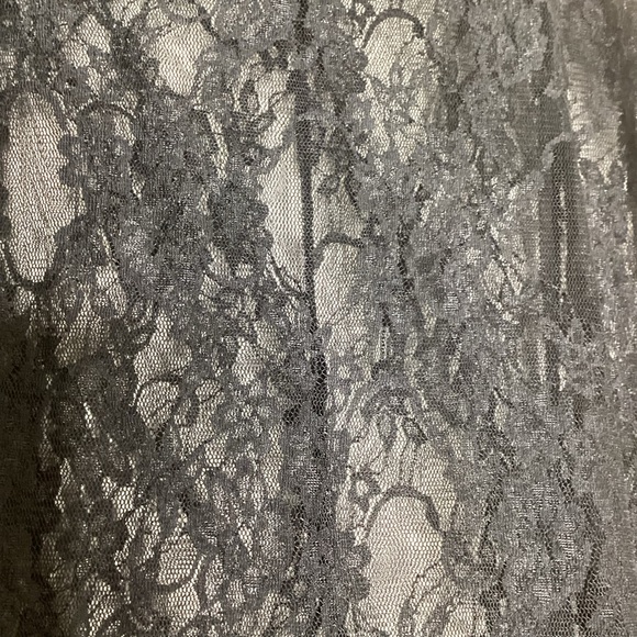 Vintage Black Lace Gored Maxi Skirt Grunge Whimsigoth L - Picture 7 of 8